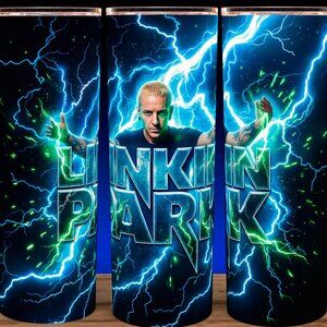 Linkin Park - Chester Bennington Lightning Bolts Music Cup Mug Tumbler